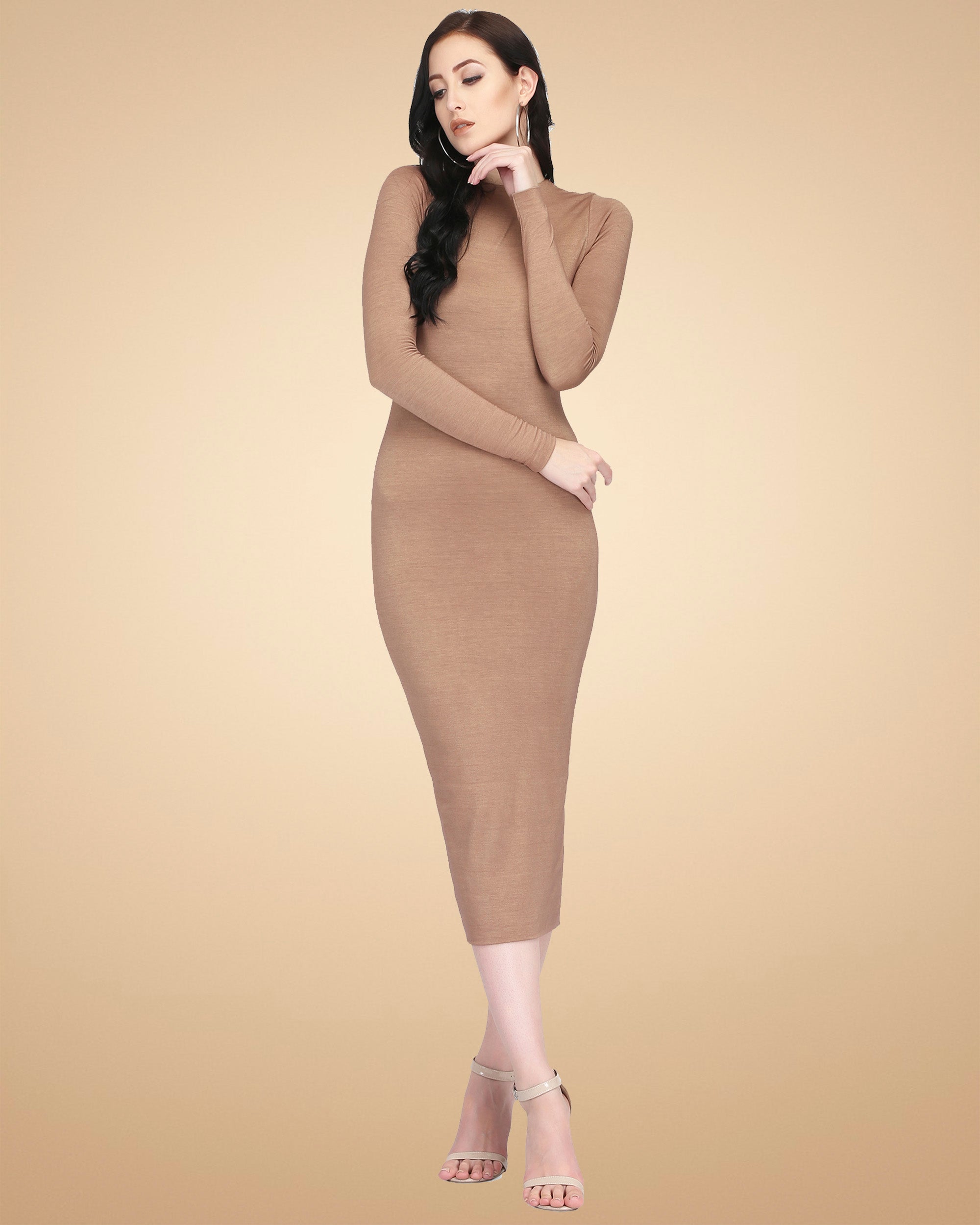 SIRENA DRESS BROWN