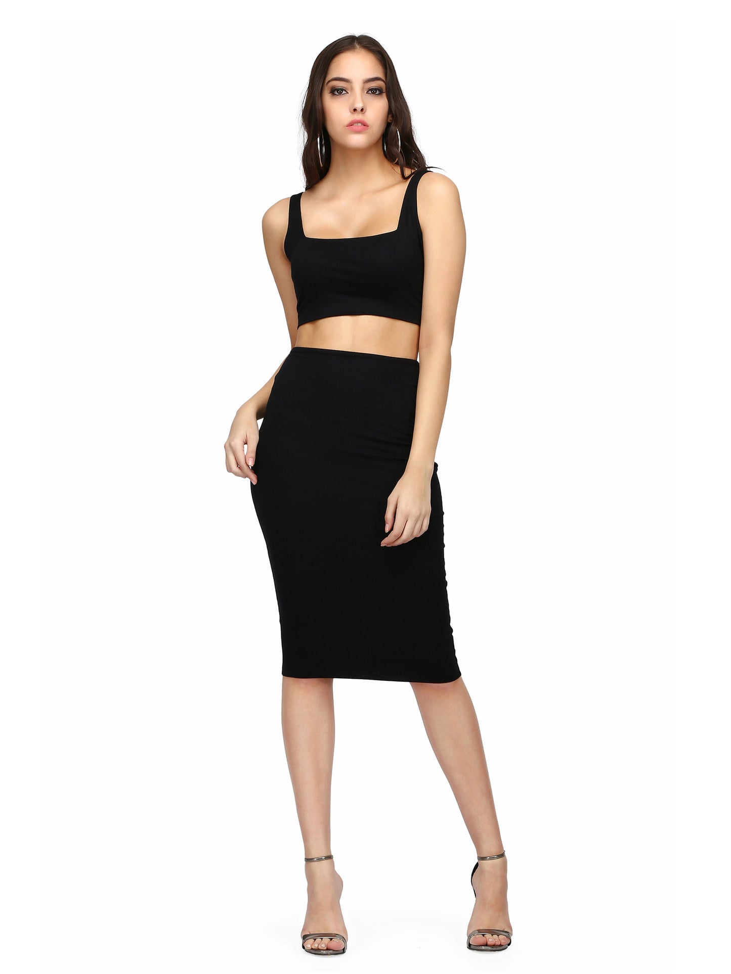 Black skirt set