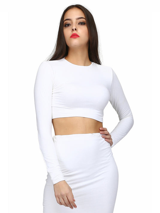 White crop top